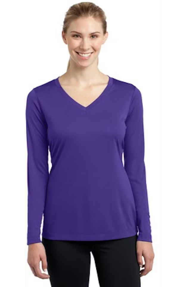 Custom Women's Long Sleeve V-Neck T-Shirt - Competitor - Sport-Tek LST353LS