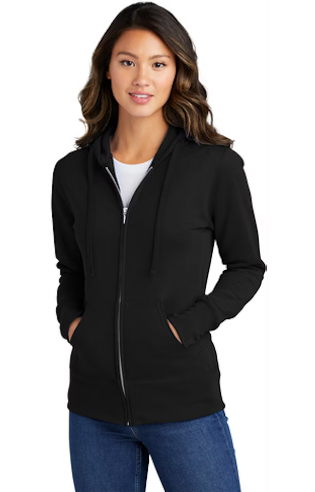 Custom Women's Full-Zip Hoodie - Port & Company LPC78ZH