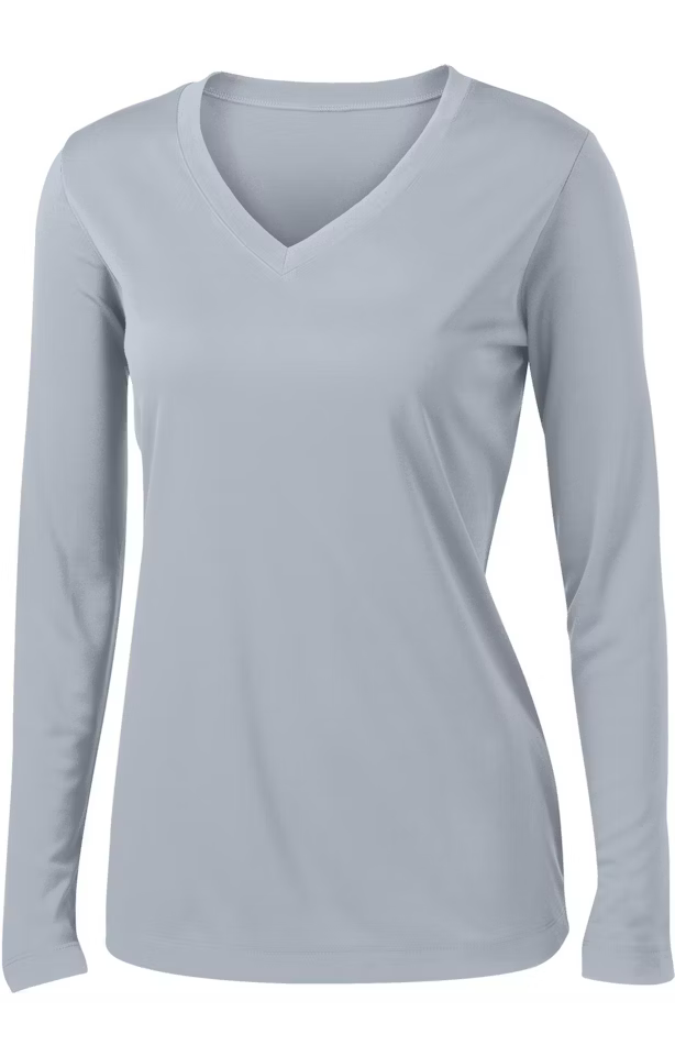 Custom Women's Long Sleeve V-Neck T-Shirt - Competitor - Sport-Tek LST353LS