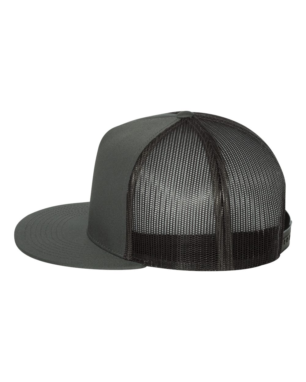 Custom Trucker Cap - 5-Panel Flat Bill - Yupoong 6006