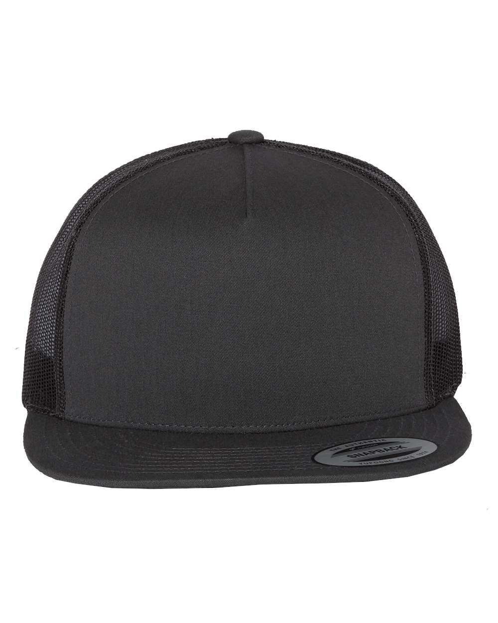 Custom Trucker Cap - 5-Panel Flat Bill - Yupoong 6006