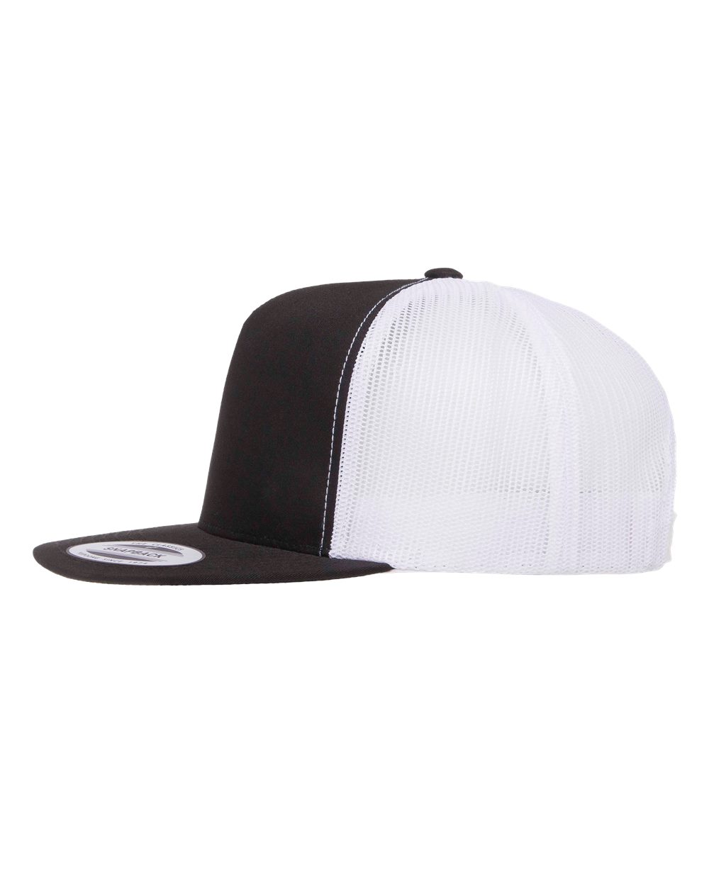 Custom Trucker Cap - 5-Panel Flat Bill - Yupoong 6006
