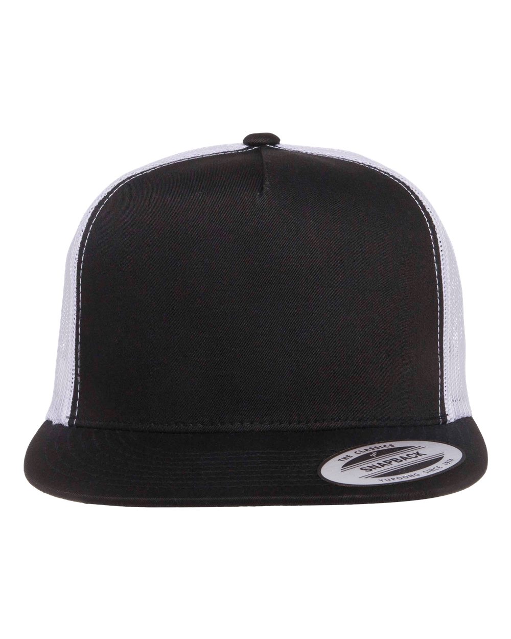Custom Trucker Cap - 5-Panel Flat Bill - Yupoong 6006