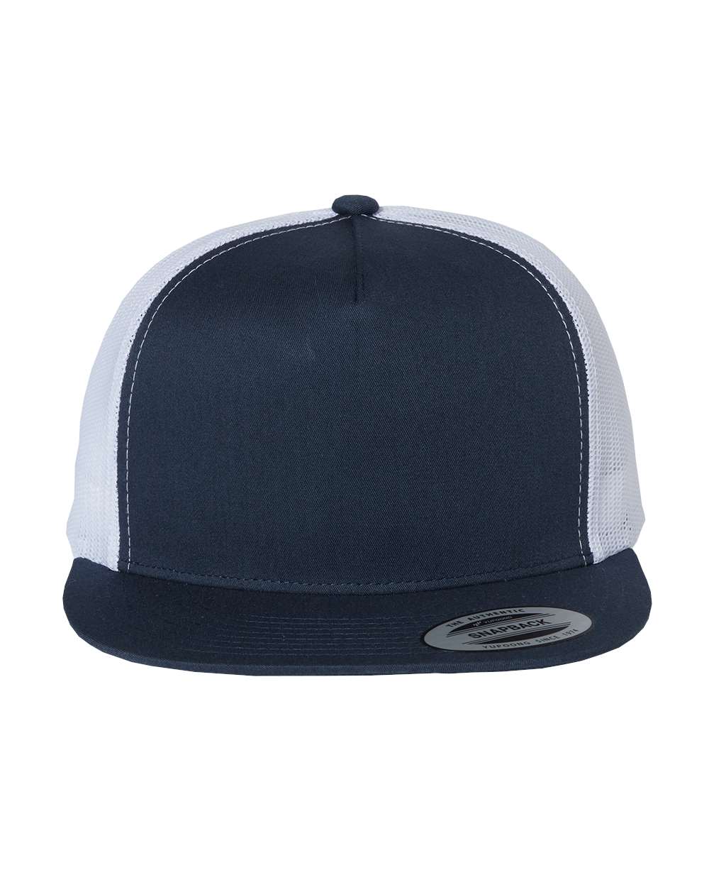 Custom Trucker Cap - 5-Panel Flat Bill - Yupoong 6006