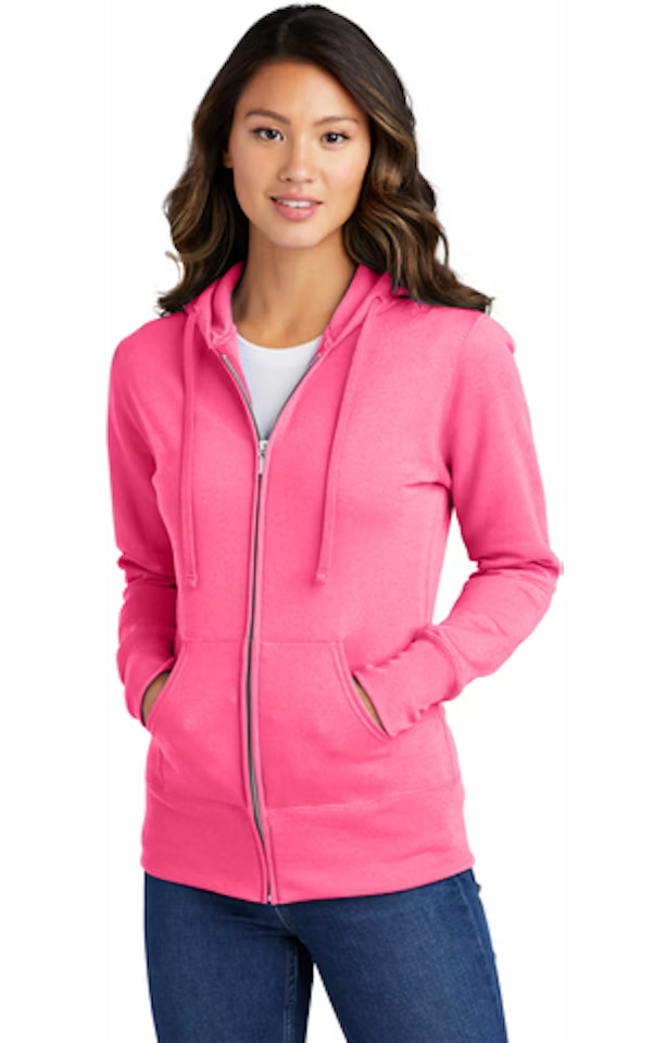 Custom Women's Full-Zip Hoodie - Port & Company LPC78ZH