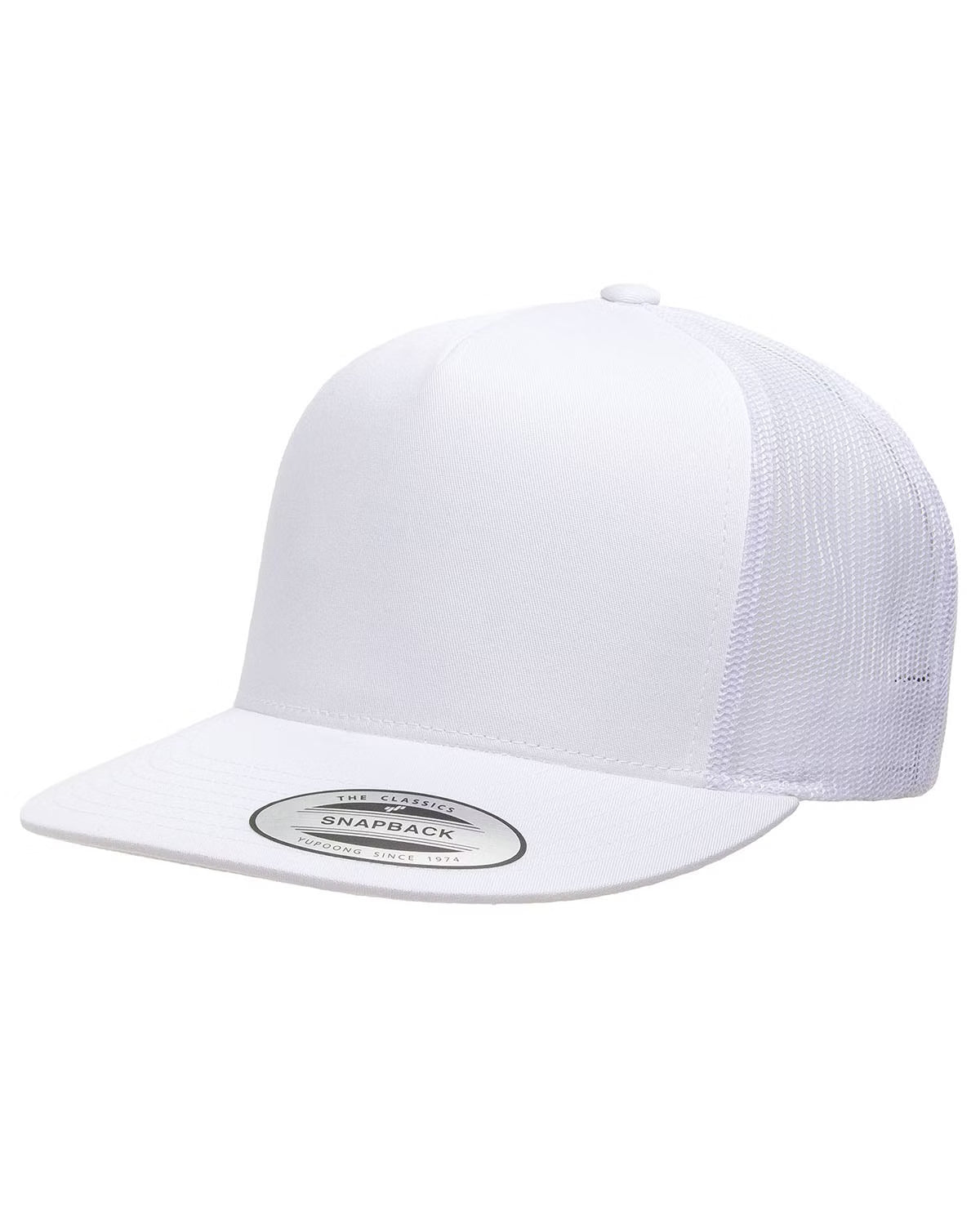 Custom Trucker Cap - 5-Panel Flat Bill - Yupoong 6006