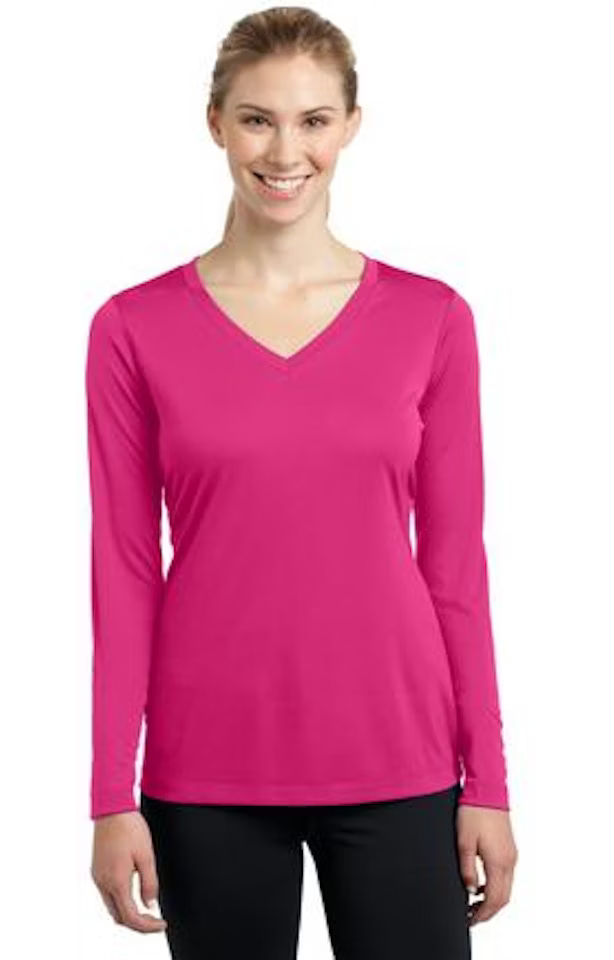 Custom Women's Long Sleeve V-Neck T-Shirt - Competitor - Sport-Tek LST353LS