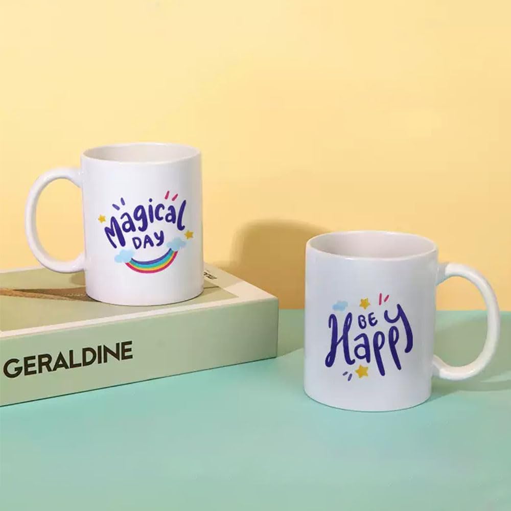 Sublimation Mugs, 11oz White Coffee Cup, Ceramic Machine Washable