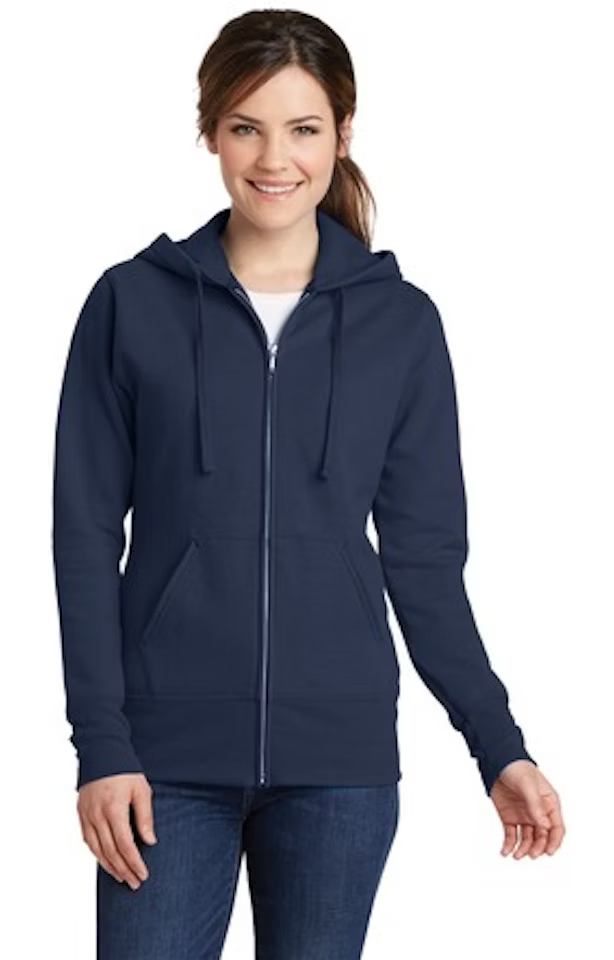 Custom Women's Full-Zip Hoodie - Port & Company LPC78ZH