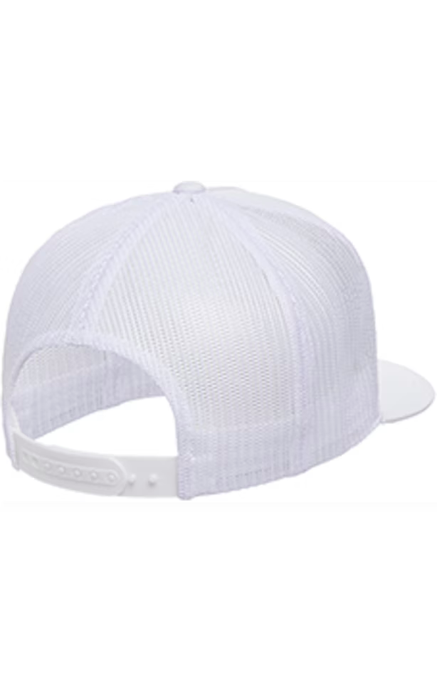 Custom Trucker Cap - 5-Panel Flat Bill - Yupoong 6006