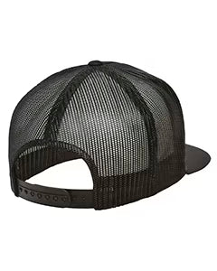 Custom Trucker Cap - 5-Panel Flat Bill - Yupoong 6006