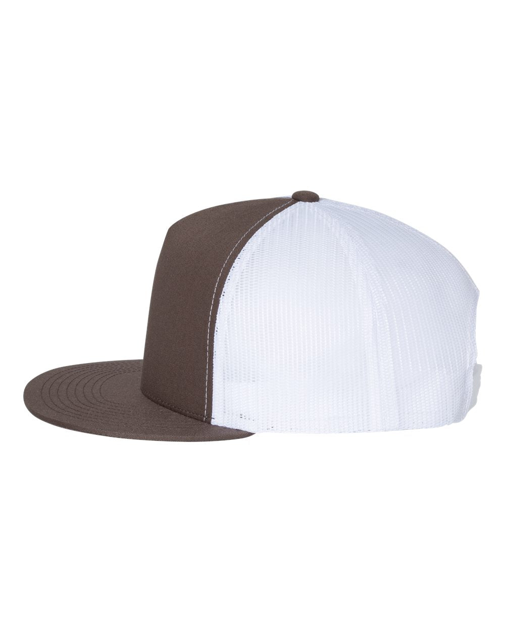 Custom Trucker Cap - 5-Panel Flat Bill - Yupoong 6006