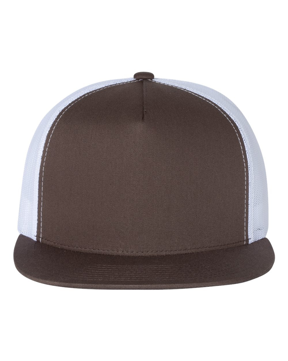 Custom Trucker Cap - 5-Panel Flat Bill - Yupoong 6006