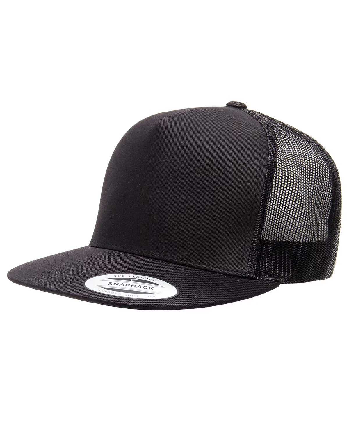 Custom Trucker Cap - 5-Panel Flat Bill - Yupoong 6006