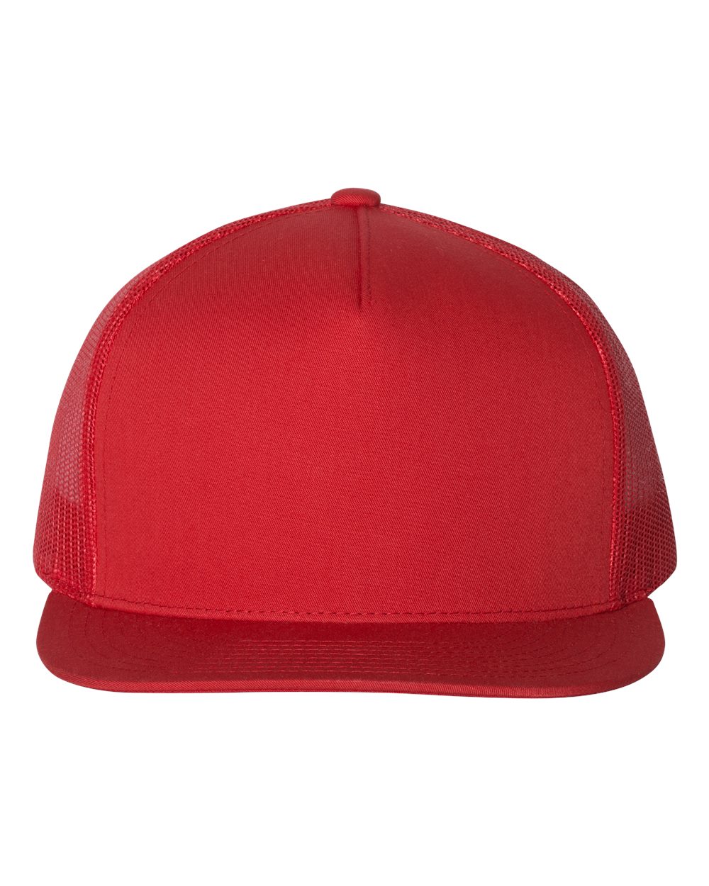 Custom Trucker Cap - 5-Panel Flat Bill - Yupoong 6006