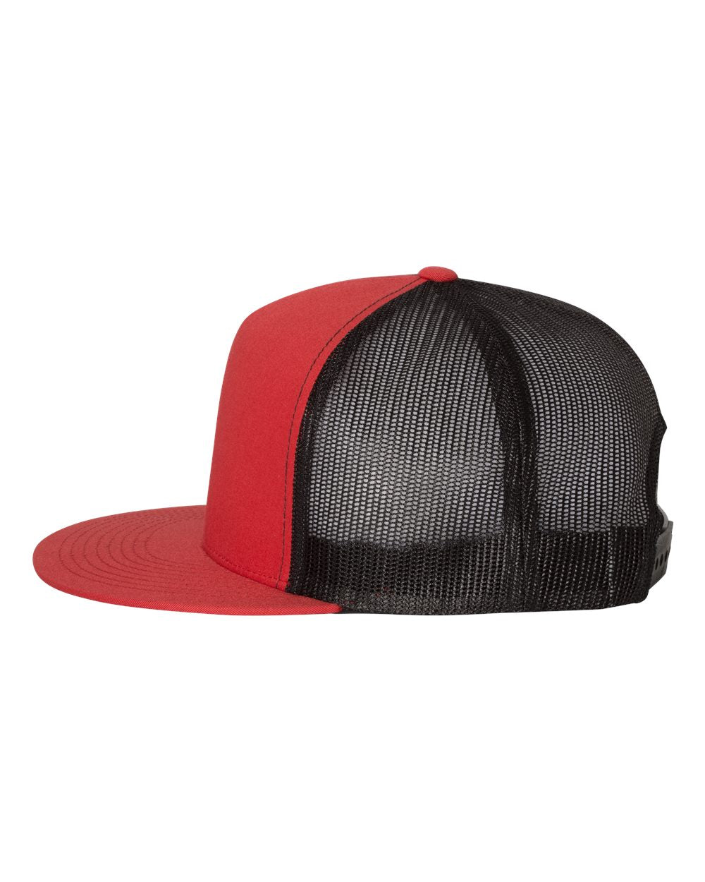 Custom Trucker Cap - 5-Panel Flat Bill - Yupoong 6006