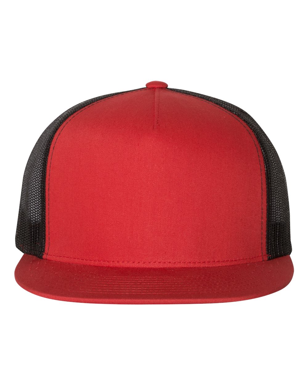 Custom Trucker Cap - 5-Panel Flat Bill - Yupoong 6006