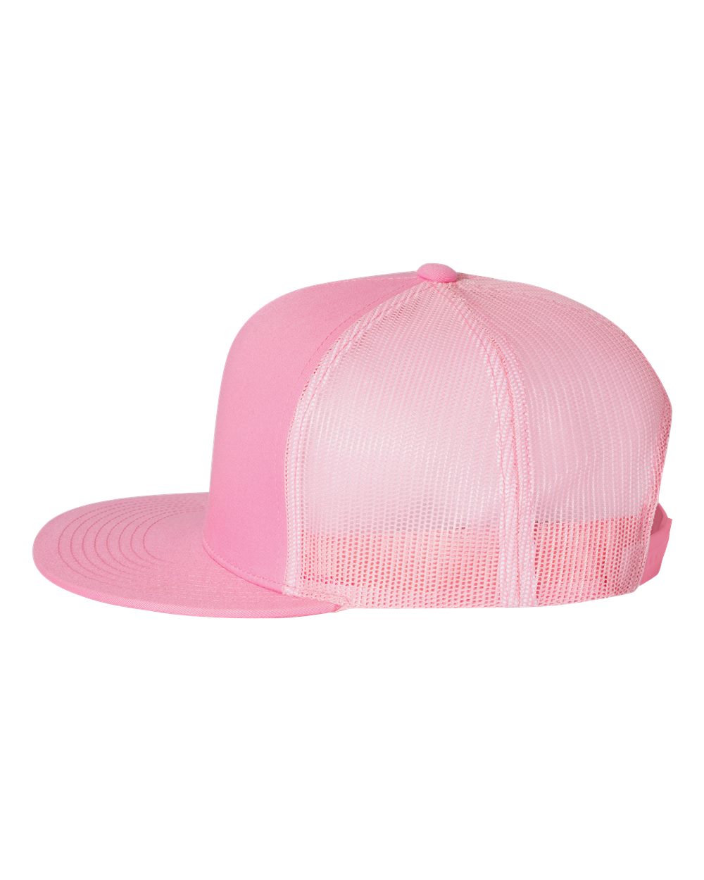 Custom Trucker Cap - 5-Panel Flat Bill - Yupoong 6006