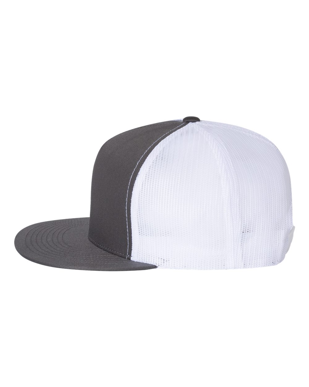 Custom Trucker Cap - 5-Panel Flat Bill - Yupoong 6006