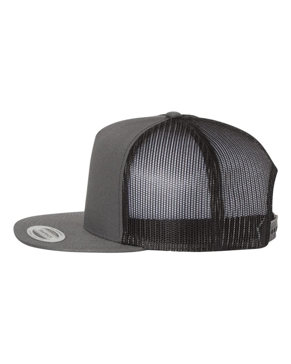 Custom Trucker Cap - 5-Panel Flat Bill - Yupoong 6006