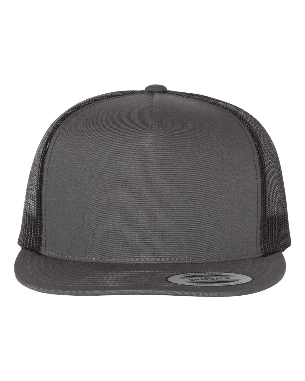 Custom Trucker Cap - 5-Panel Flat Bill - Yupoong 6006