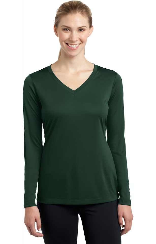 Custom Women's Long Sleeve V-Neck T-Shirt - Competitor - Sport-Tek LST353LS