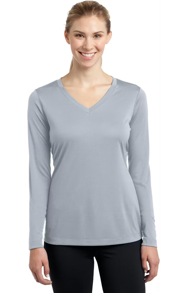 Custom Women's Long Sleeve V-Neck T-Shirt - Competitor - Sport-Tek LST353LS