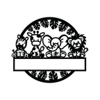 Custom Safari Nursery Name Sign