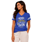 Women's Brasil "Filho Teu Não Foge à Luta" V-Neck Shirt