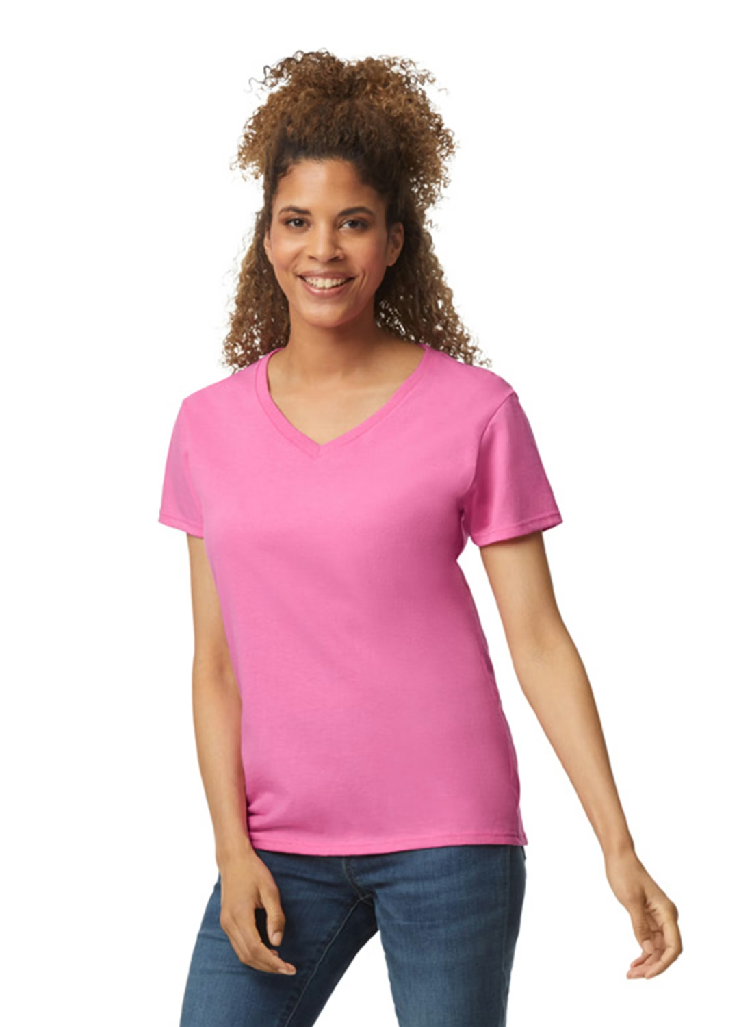 Custom Women's V-Neck T-Shirt - Heavy Cotton - Gildan G500VL