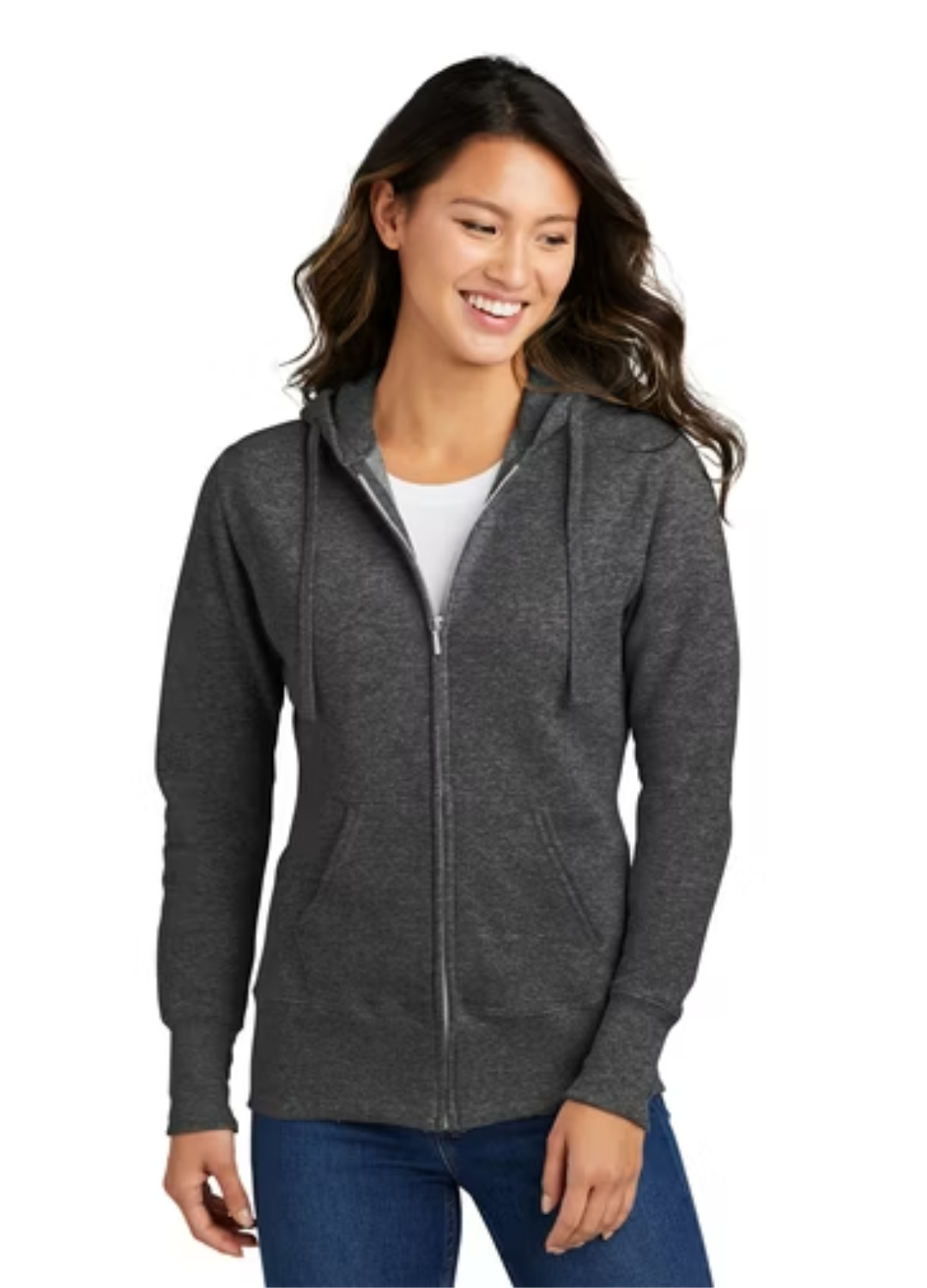 Custom Women's Full-Zip Hoodie - Port & Company LPC78ZH