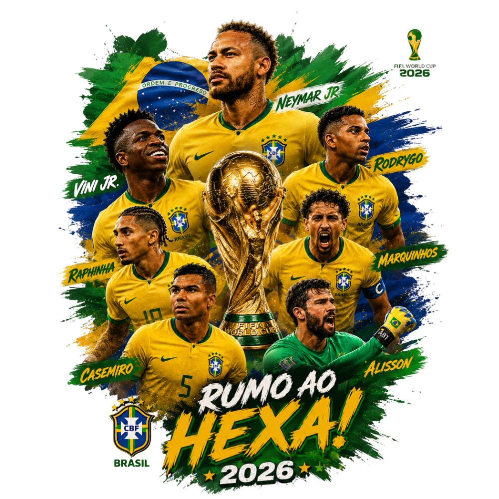 Women's Brasil "Rumo ao Hexa" 2026 Graphic T-Shirt