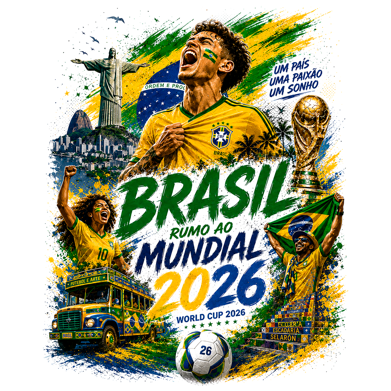 Women's Brasil "Rumo ao Mundial 2026" T-Shirt
