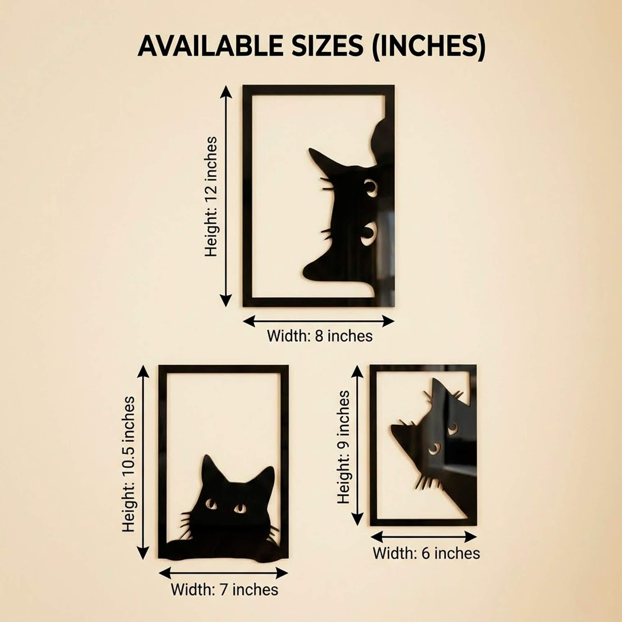 Black Cat Acrylic Wall Art