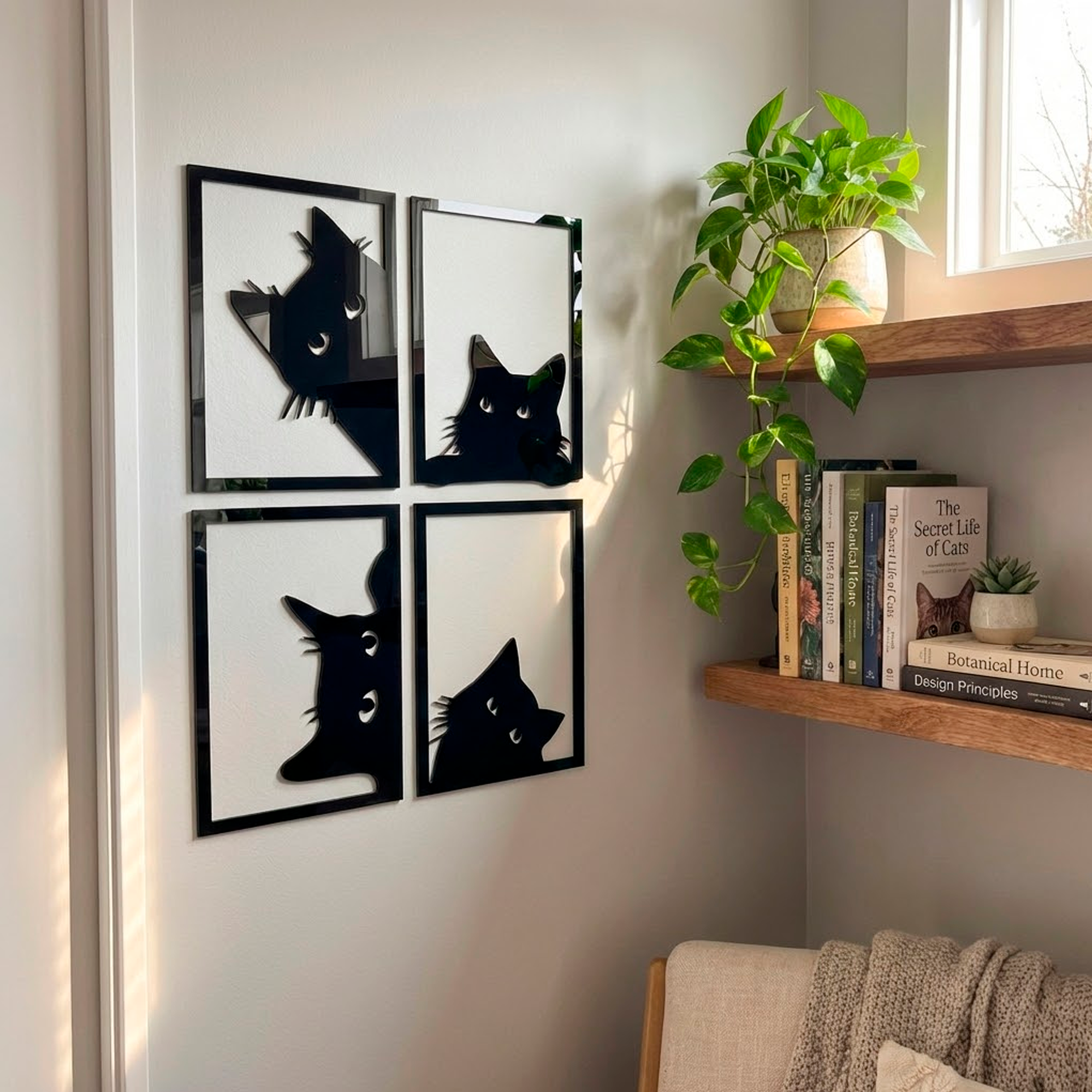 Black Cat Acrylic Wall Art