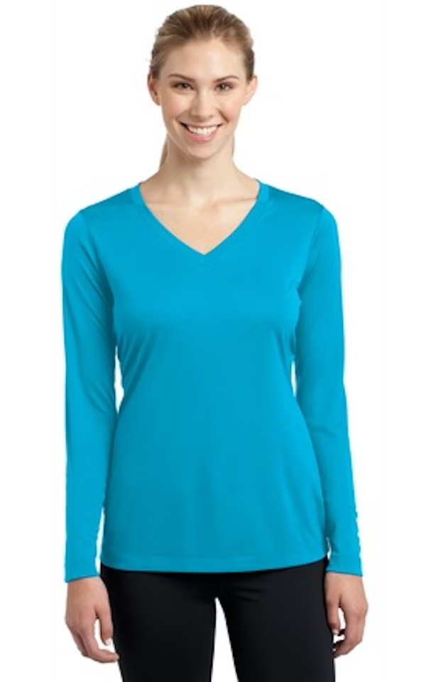 Custom Women's Long Sleeve V-Neck T-Shirt - Competitor - Sport-Tek LST353LS