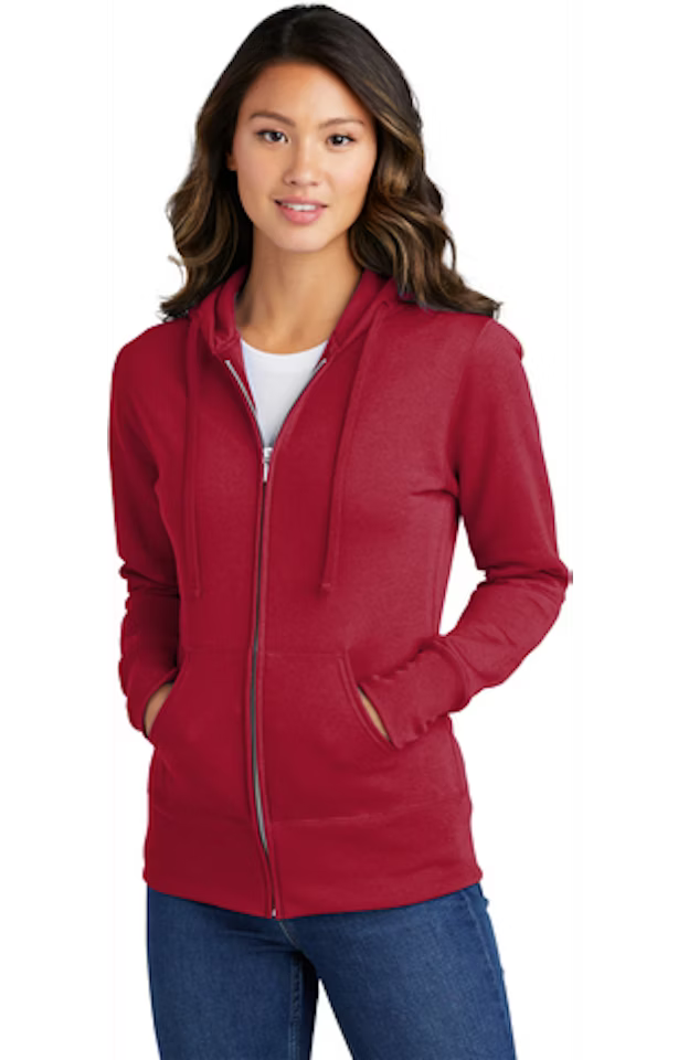 Custom Women's Full-Zip Hoodie - Port & Company LPC78ZH