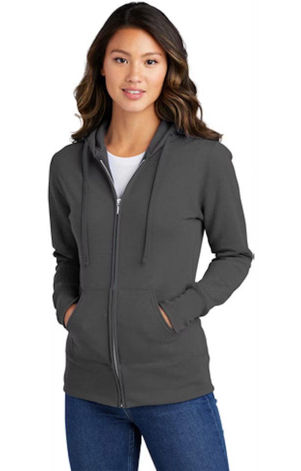 Custom Women's Full-Zip Hoodie - Port & Company LPC78ZH