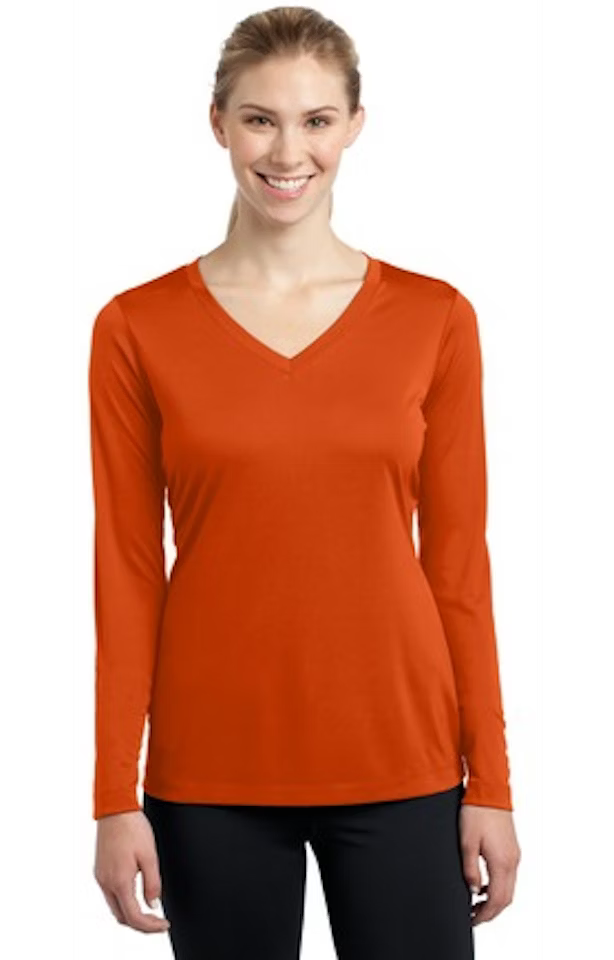 Custom Women's Long Sleeve V-Neck T-Shirt - Competitor - Sport-Tek LST353LS