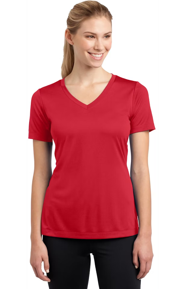 Custom Women's V-Neck T-Shirt - Competitor - Sport-Tek LST353