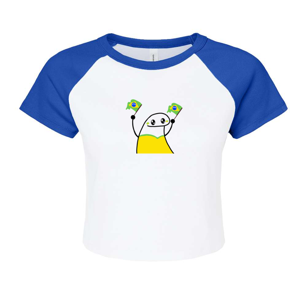 Women's Brasil "Flork Torcedor" Cropped Raglan