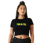 Women's "Brasil Minimalista" Cropped Raglan