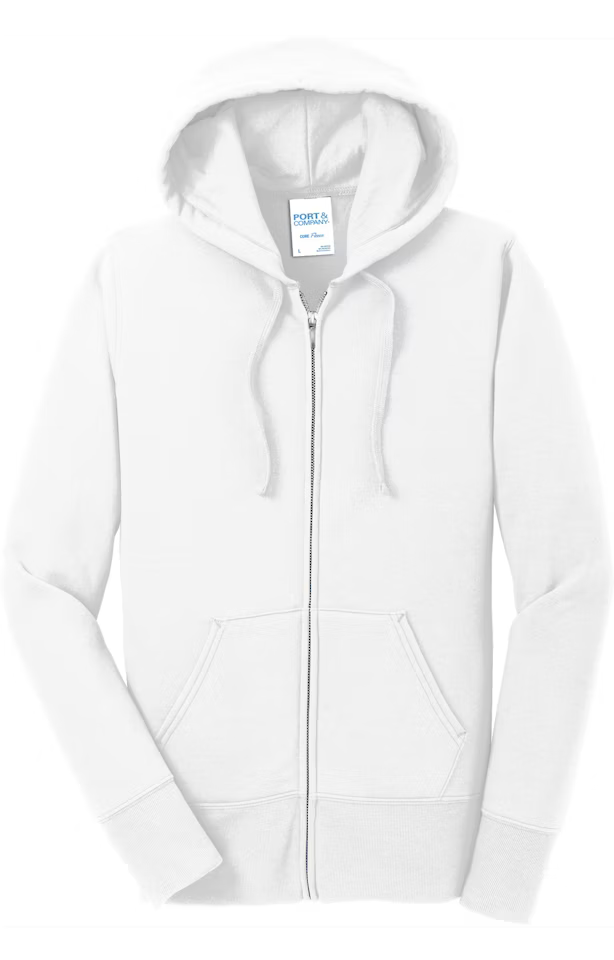 Port & Company LPC78ZH - Women's Core Fleece Full-Zip Hoodie