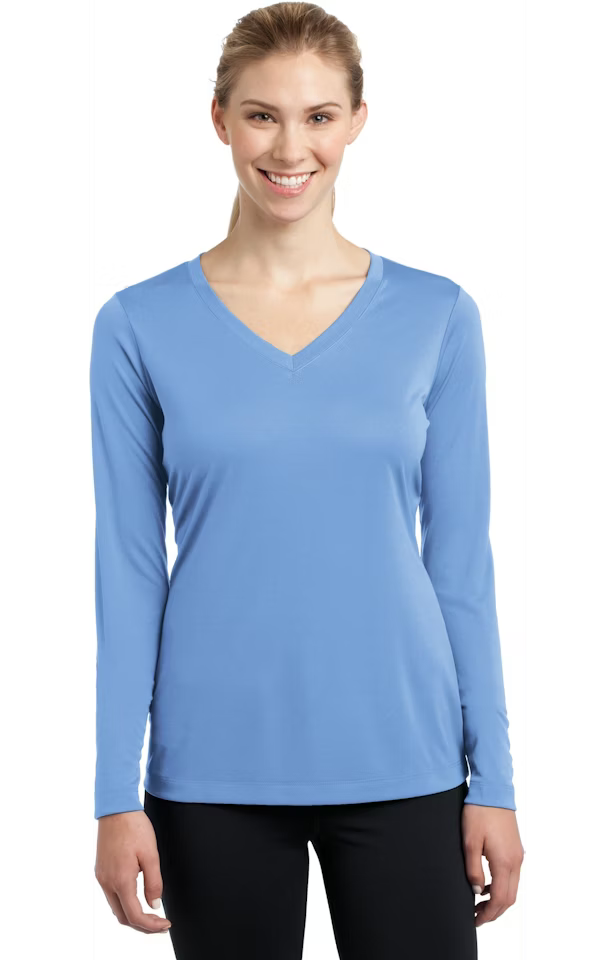 Custom Women's Long Sleeve V-Neck T-Shirt - Competitor - Sport-Tek LST353LS