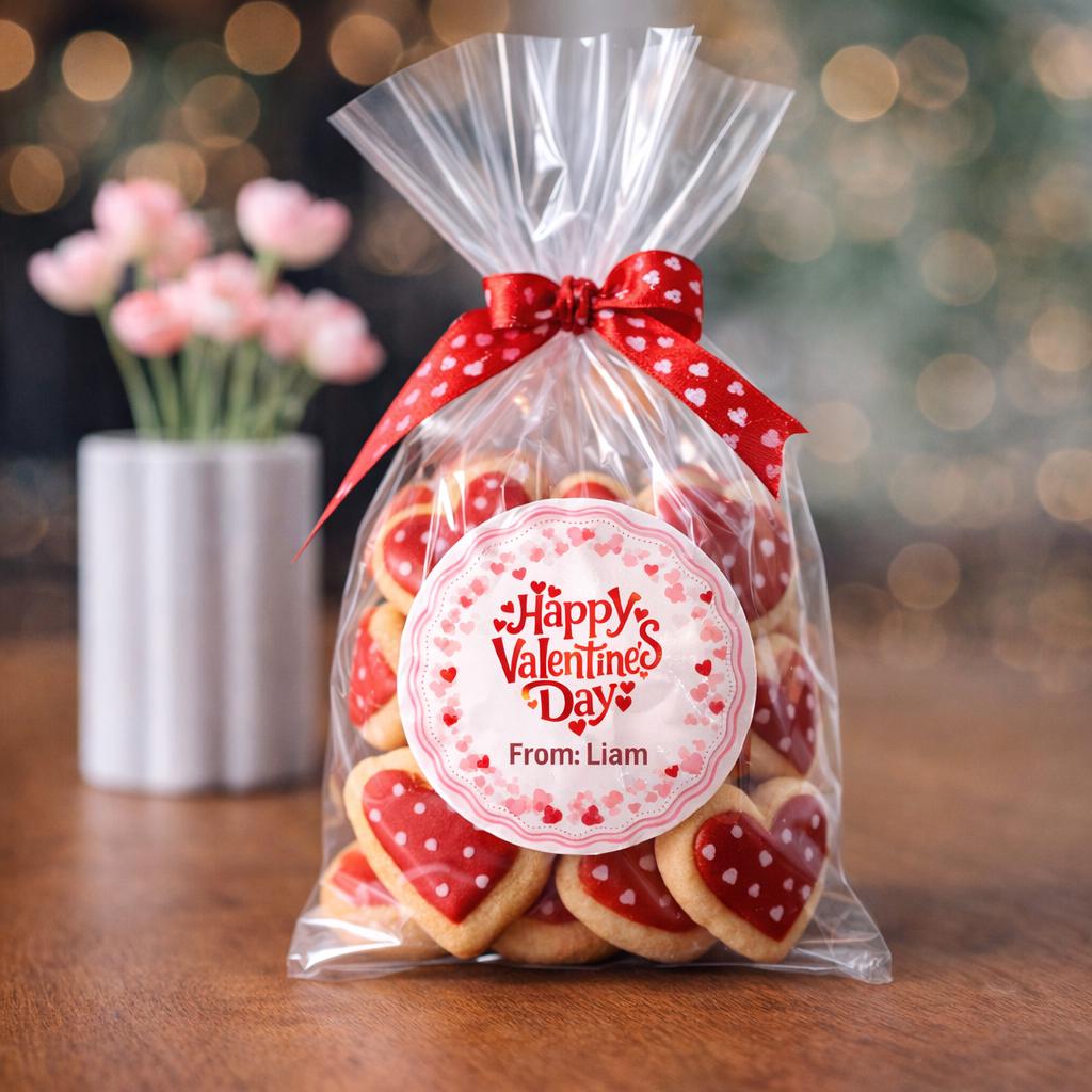 Personalized Valentine's Day Stickers | 2" Matte Waterproof Labels