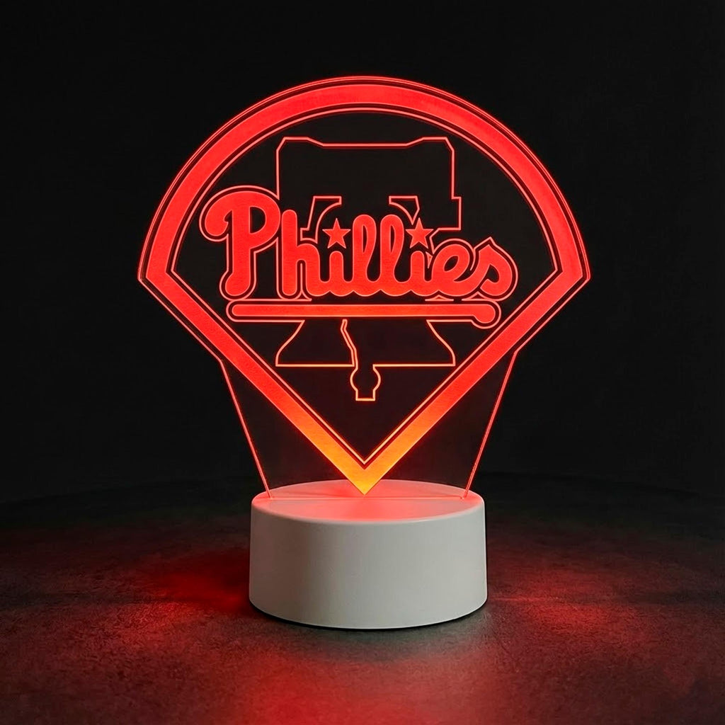 Philadelphia Sports LED Night Light | Eagles, 76ers, Phillies Custom Acrylic Lamp