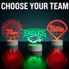 Philadelphia Sports LED Night Light | Eagles, 76ers, Phillies Custom Acrylic Lamp