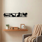 Dachshund Silhouette Wall Art – Black Acrylic Wiener Dog Decor Set