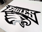 Philadelphia Eagles Wall Art | Black Acrylic NFL Logo Decor | 3D Football Sign for Man Cave | Game Room Wall Decoration | Eagles Fan Gift
