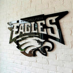Philadelphia Eagles Wall Art | Black Acrylic NFL Logo Decor | 3D Football Sign for Man Cave | Game Room Wall Decoration | Eagles Fan Gift